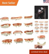 Hilarious 12-Piece Vampire Teeth Set   Perfect for Costume Parties  Photos