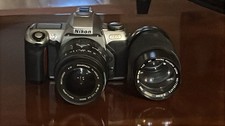 NIKON N65 SLR 35MM FILM CAMERA W/ Vivitar SMS 28-800MM 1:45 Macro LENS Japan
