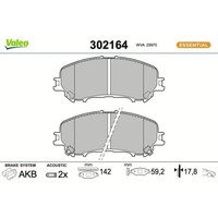 1X Bremsbelagsatz, Scheibenbremse Valeo 302164 Passend FüR Nissan Renault