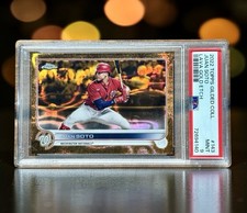 Juan Soto Lava Gold Etch Refractor Serial # /10 Shuffle PSA 9 2022 1st Gilded