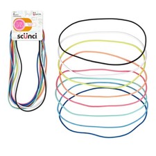 8 Pack Thin Elastic No Slip Multicolor Hairband Head Wraps For All Styles
