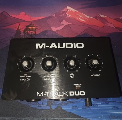 M-Audio M-Track Duo USB Audio Interface 2-Ch 2 Mic Phantom, Headphone Out