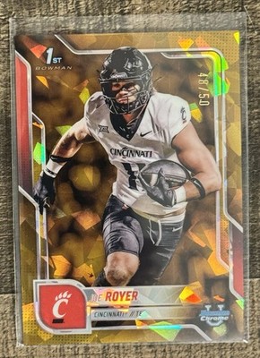 2025 Bowman U Sapphire Gold Refractor Joe Royer Cincinnati Bearcats 1st Bowman