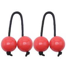 2 Pairs Aslatua Shakers, Kashaka Musical Percussion Instrument African Red