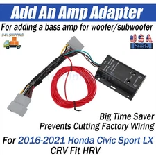Add An Amp Amplifier Adapter Interface For 2016+Honda Civic CRV LX Fit HRV Sport