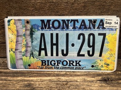 Montana Specialty License Plate Bigfork - Far from the common place