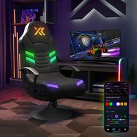X-Rocker Aries RGB 2.1 Pedestal, Stereo Audio Gaming Chair - Neo Motion B.N.I.B