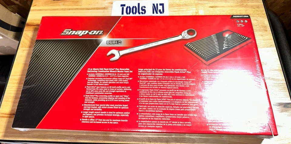 Snap-On 23pc RED SAE Metric Reversible Ratcheting Wrench Set SOXRRSET1BRA NEW - Image 2 of 4