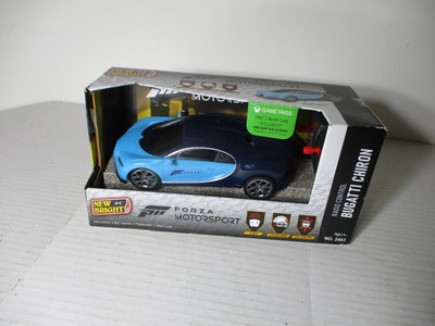 Brand New! New Bright RC Authentic Bugatti Chiron Forza Motorsport Blue Car