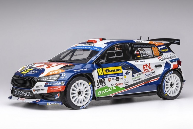 Skoda Fabia Rally 2 IXO 18RMC221.22 Barum Rallye 2024 miniature 1/18 voiture de sport moulée sous pression