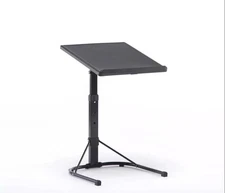Peakform Adjustable Height Folding Tray Table Black