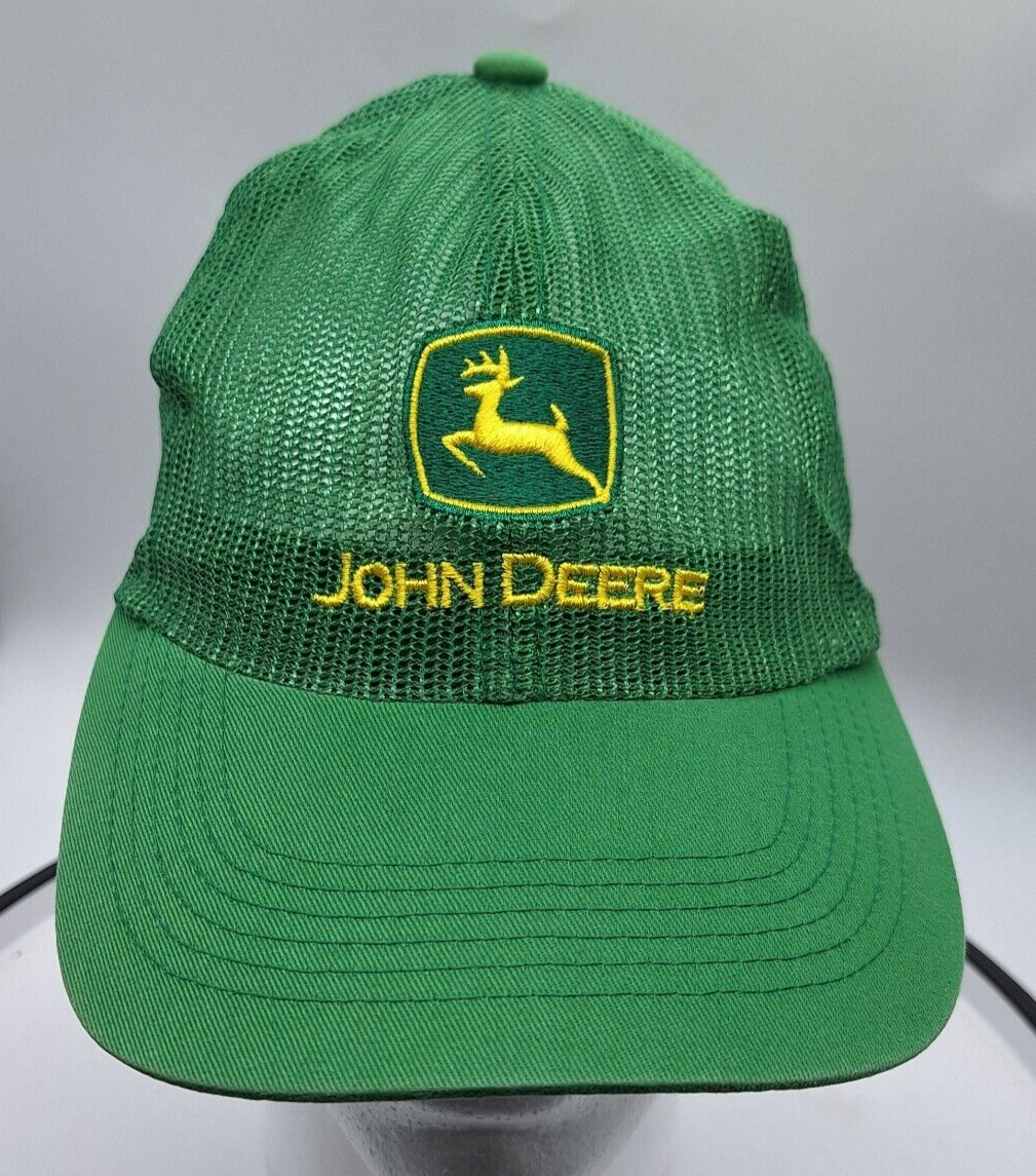 John Deere Green Adjustable Mesh Snapback Baseball Trucker Cap for Men  