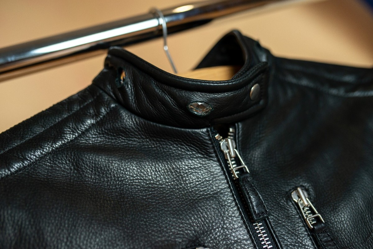 Philipp Plein women's biker jacket made of genuine leather
