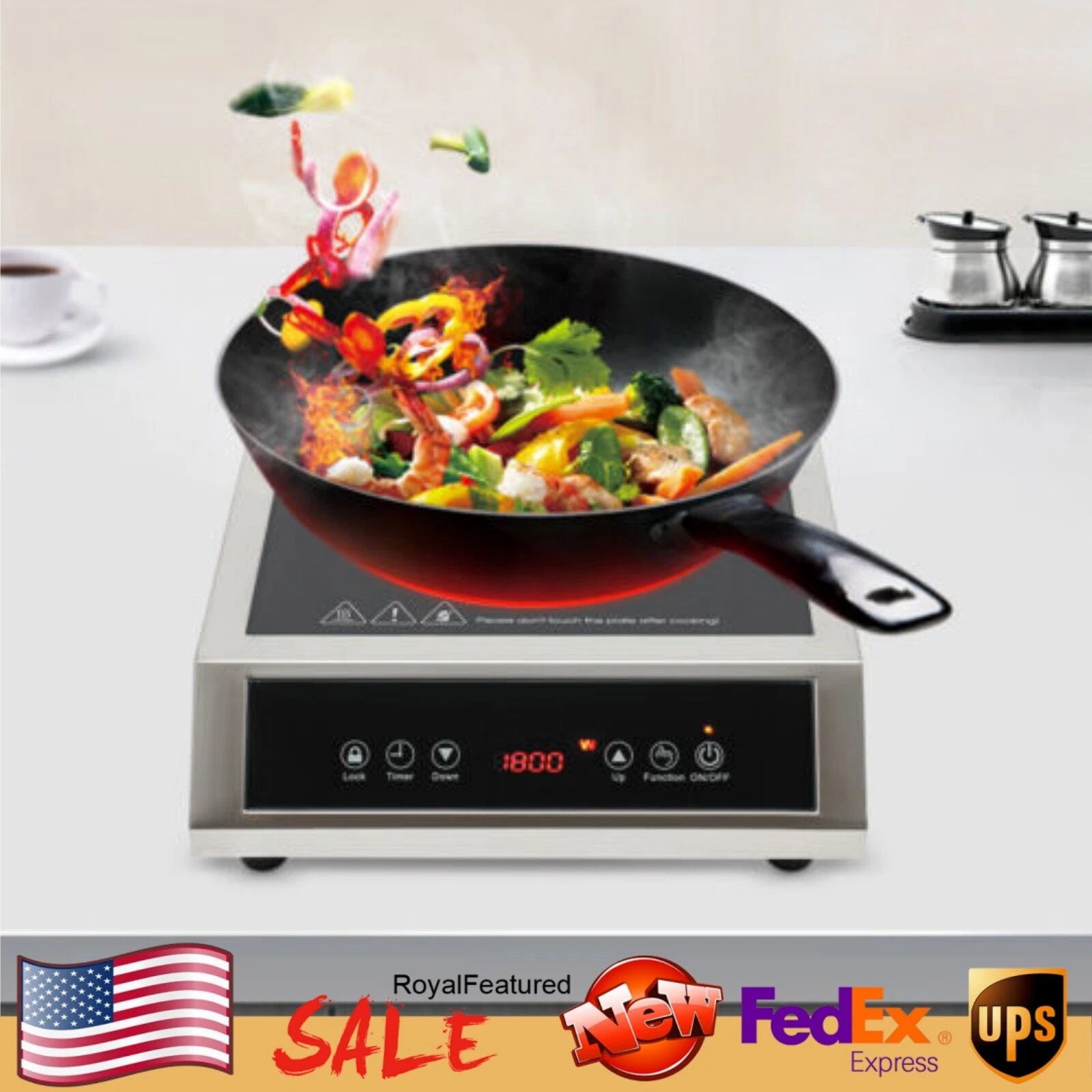 Commercial Electric Induction Cooktop One Burner Electric Hot Plate Touch 110V
Opens in a new window