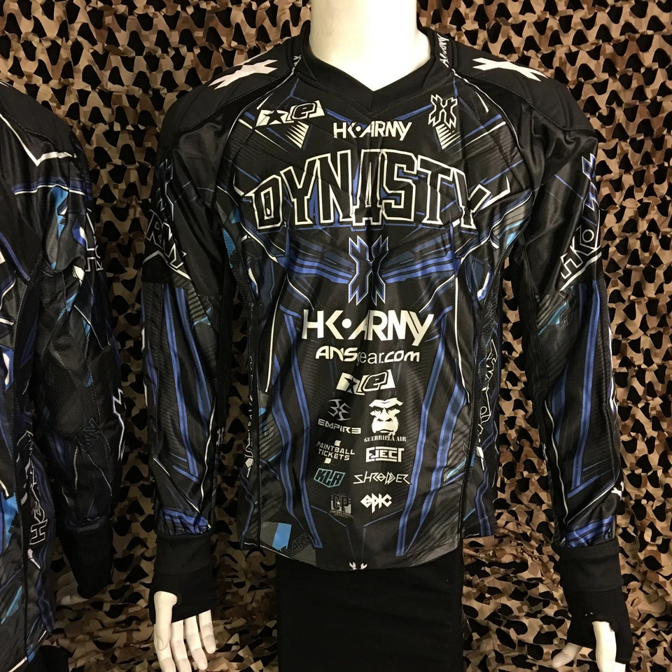 NUEVA CAMISETA DE PAINTBALL HK Army 2014 DYNASTY Team acolchada torneo - azul - pequeña Foto 2 de 4