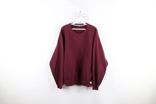 Vintage 90s Russell Athletic Mens Large Faded Blank Crewneck Sweatshirt Maroon