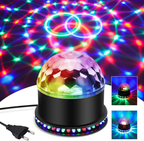 LED RGB Discokugel Kinder Discolicht Musikgesteuert Disco Lichteffekt Partylicht - Bild 1 von 11
