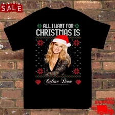 Céline Dion Christmas Songs 2022 T-shirt Gift Fan Size S to 5XL LT114