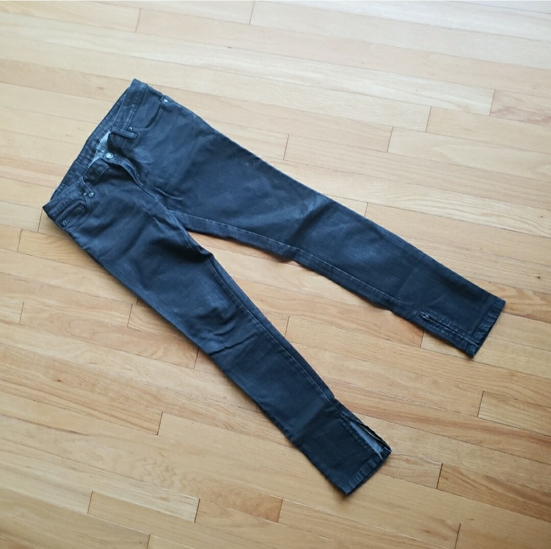 Jean Skinny Noir All Saints Estelle - Taille 29 - Finition Enduit Cire - Coupe Crayon - Très Bon état Occasion