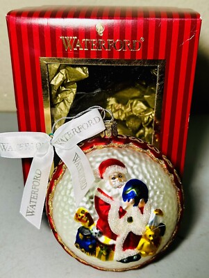 Waterford Holiday Heirlooms Santa Holding Globe Handblown Glass ...