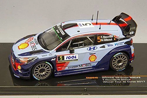 IXO 1/43 MODELLINO AUTO RALLY HYUNDAI i20 COUPE WRC NEUVILLE TOUR DE CORSE 2017 - Immagine 2 di 4