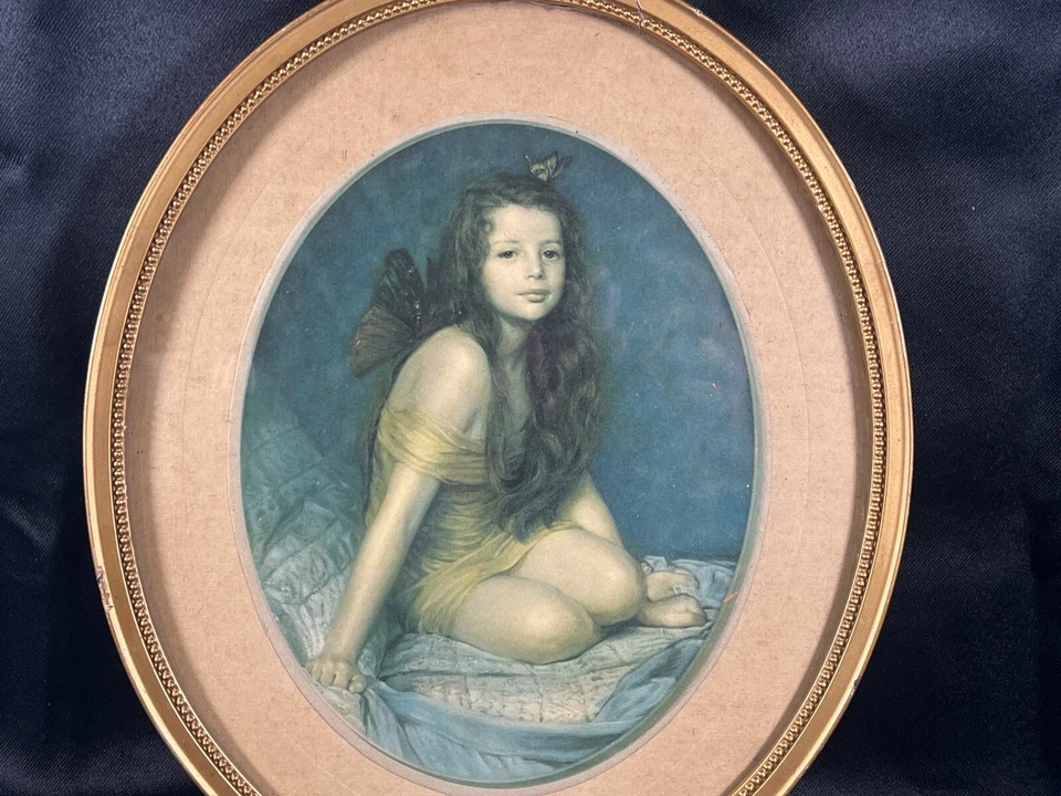 Marco "Psique la Niña de Hadas" William S. Kendall Estampado Antiguo Floral En Relieve Foto 3 de 4