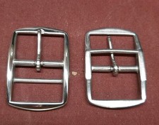 Leather Hardware - LOT Of 20 STAINLESS STEEL Double Bar Buckles 147 - 1 1/2"