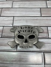 Love Pirate Skull Bones Bergamot Belt Buckle