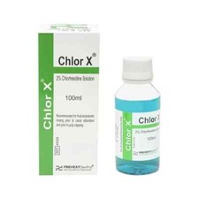 Enjuague bucal dental CHLOR X 100 ml botella un cloro-hexidina envío gratuito
