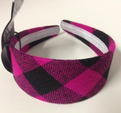 Full Tilt Plaid Hair Headbands - Set Of 3 - Blue/Black White  display picture 1