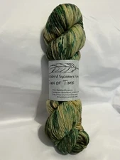 Blackbird Sycamore Yarn Hand Dyed Yarn Skeins  Yellow Green Brown Tan (Dawn)