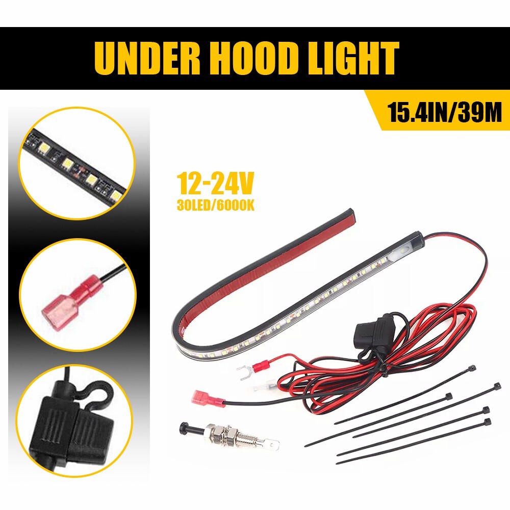 White Under Hood LED Light Kit With Automatic on/off Universal 21 5050 LED S