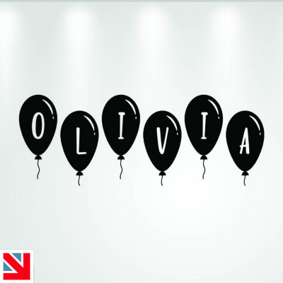 Personalisierter Wandtattoo PARTY INDIVIDUELLER NAME Aufkleber Vinyl Kinder