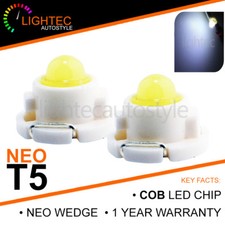 T5 TWIST LOCK NEO WEDGE SMD COB WHITE LED CAR INTERIOR DASH READING MAP BULBS