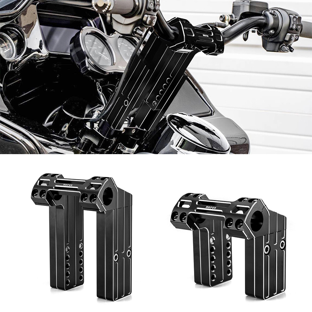 Alzatine Manubrio Cromo 3.5" Per Harley Sportster, Dyna, Softail - XMMT - Foto 10