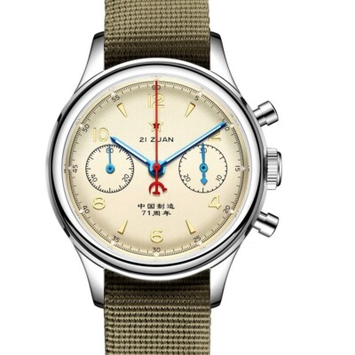 71. Jahrestag ROTER STERN 1963 SEAGULL ST1901 Chronograp Fliegeruhr C3 30M 316L