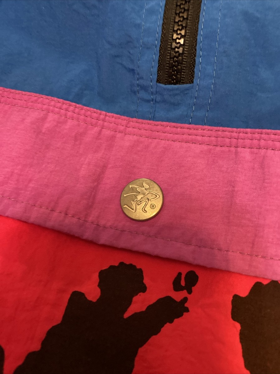 Vtg Ocean Pacific Jacket Mens Sz Medium Blue Pink Purple Neon