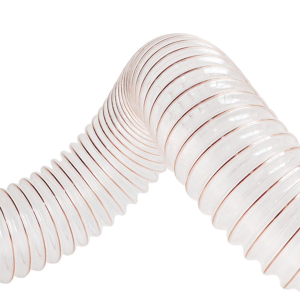 PU Clear Flexible Ducting Hose Ventilation Woodworking Saw Dust Fume