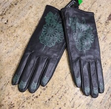 New! Women Size XL Black Leather Lined 10 Glo...