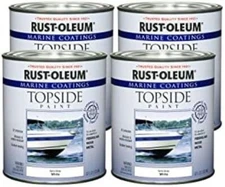 Rust-Oleum 207000 Marine Coatings Topside Paint Semi-Gloss White 32 Fl Oz 4 PACK