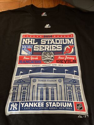 NHL 2014 Stadium Series Shirt Large NY Rangers Vs Devils At Yankee