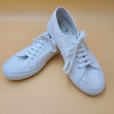 SUPERGA 2750 Classic Total White Canvas Shoes Sneakers Unisex EU Size 39/UK 5.5