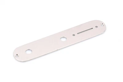 LUTHIERPARTS Tele® Control Plate Nickel fits 3/8"US-CTS Pots Thickness 2mm for 3-Ply Guards