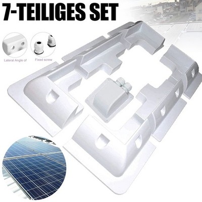 Solarpanel Montagehalterungen, Bohrfreie Solarplatten Halterung, Weiß, 7PCS
