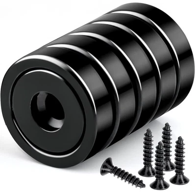 KEUKENKET Neodym Magnete Extra Stark mit Loch 10kg,20mm Magnet zum Anschrauben Topfmagnet