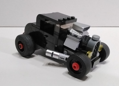 Custom Black Ford A Model Hot Rod - This is a modified LEGO 75875 Speed Champion