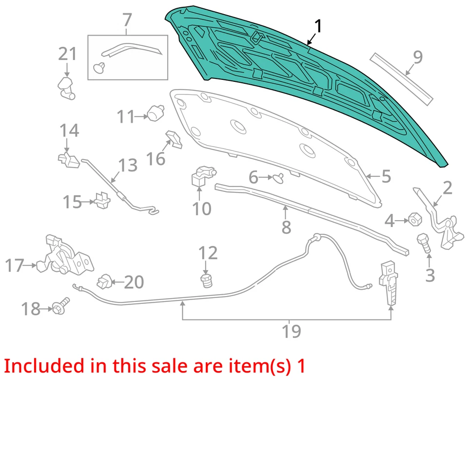 Used Hood fits: 2017 Chevrolet Sonic  Grade C Foto 3 de 4