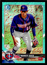 2018 Bowman Chrome Prospects Wander Javier Aqua Shimmer Refractor #BCP134 -/125