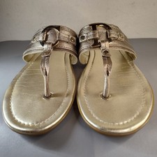 Christian Dior Women's Thong Sandals Gold EU 41 US 10