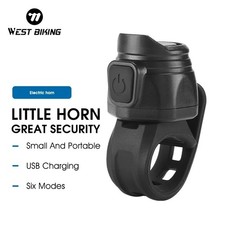 Bicycle Electronic Horn E-Bike Horn 80dB Loud Warning Sound Rechargeable Bell